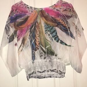 A nice multicolor sheer blouse